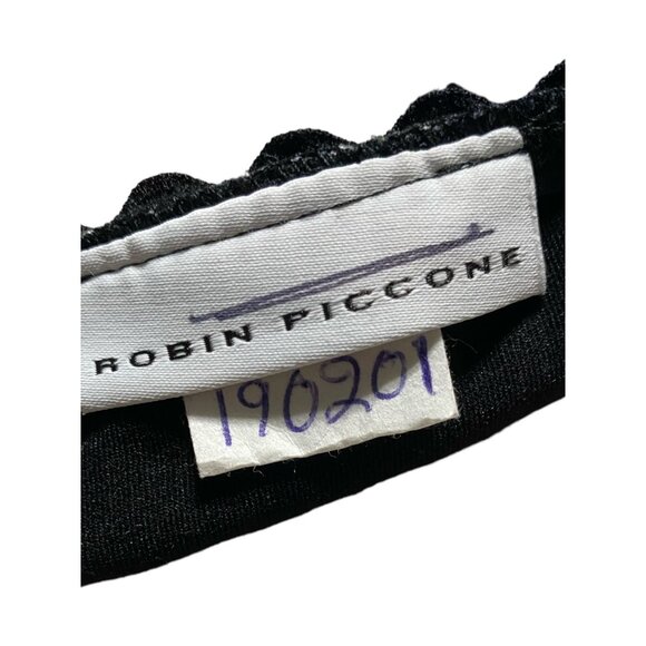 Robin Piccone Swimwear Top XS Bandeau Floral Black Bric-A-Brac Halter Tie - Picture 6 of 9
